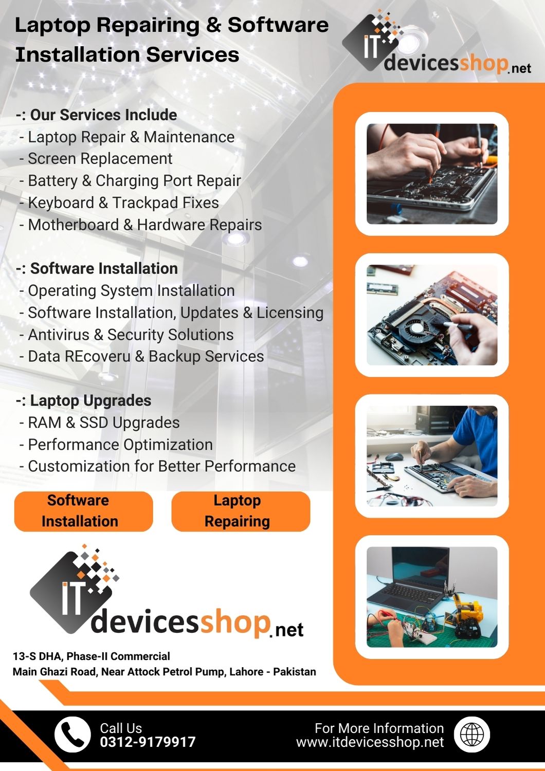 Laptop Repairint Services in Lahore
